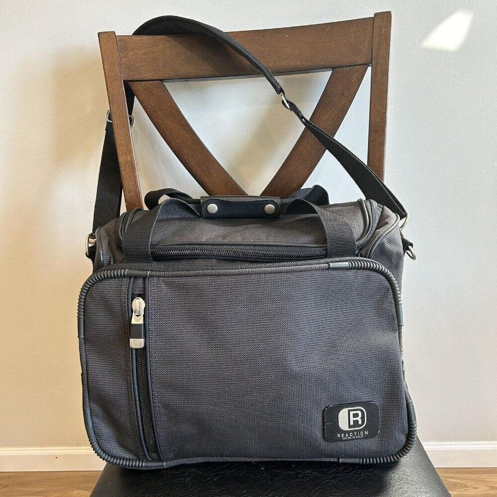Kenneth Cole Reaction Canvas Carry-on Weekend Bag Shoulder Black Expandable
